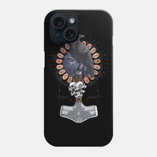 Norse Hammer Raven Phone Case