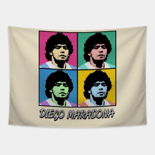 Diego Maradona 80s Pop Art Style Tapestry