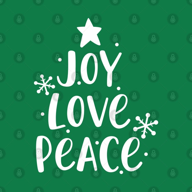 Joy Love Peace Christmas Tree by TheMoodyDecor