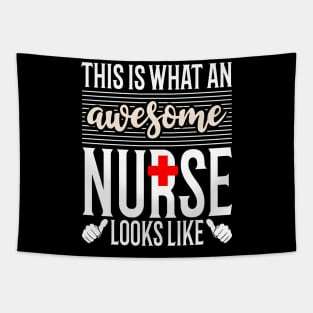 This is what an Awesome Nurse Looks Like Nurses Day Tapestry