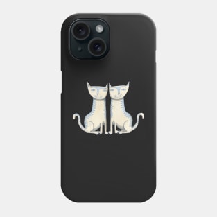 Cats, Staffordshire Style twin kittens Phone Case