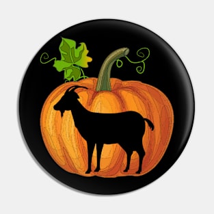 Goat in pumpkin Pin