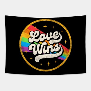 LGBTQ Love Wins Gay Pride LGBT Ally Flag Tapestry