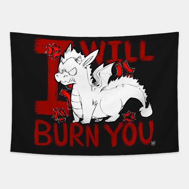 I WILL BURN YOU Tapestry by Xocalot