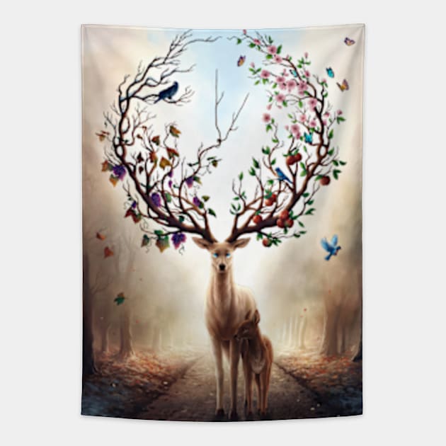 Seasons Change Tapestry by jojoesart