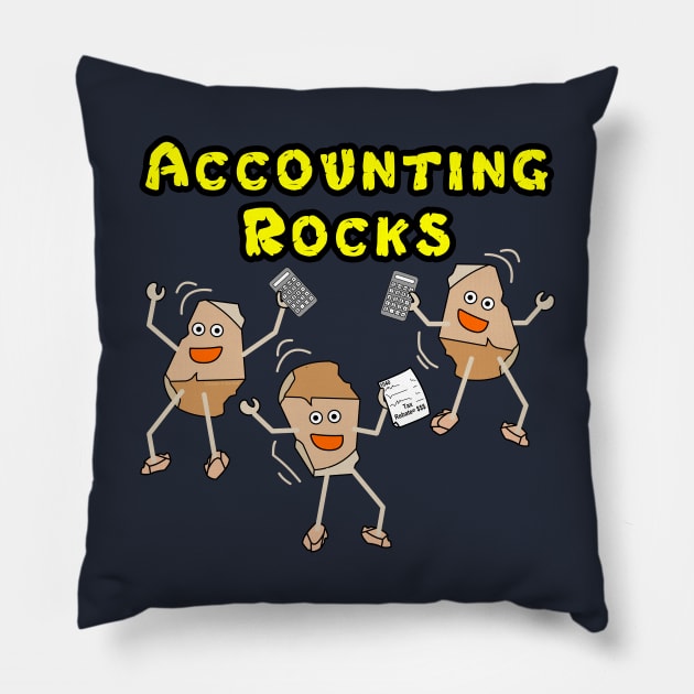 Accounting Rocks Light Pillow by Barthol Graphics