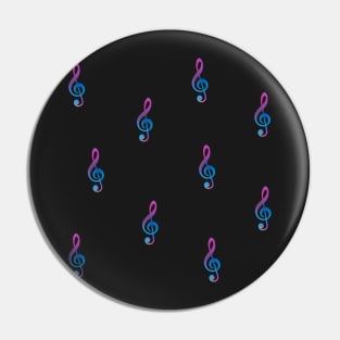 Gradient Treble Clef Multipack (10pcs) Pin