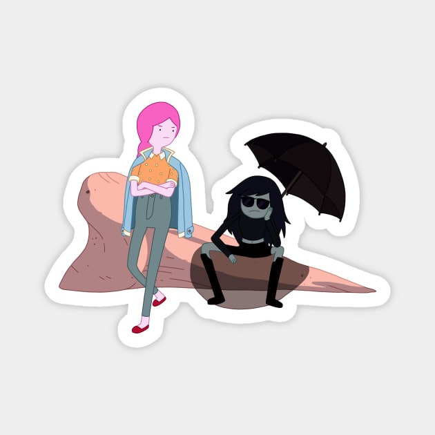 Marceline and Bubblegum Bubbline Magnet by maxtrology