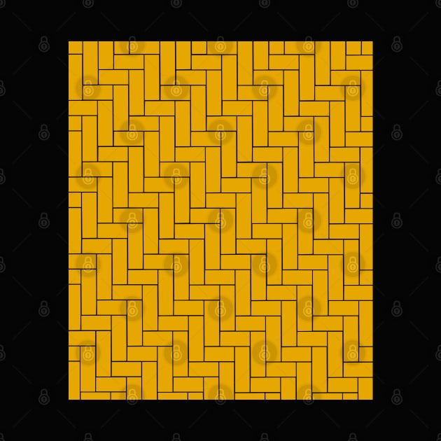 Yellow and Black Geometric Tiles by OneThreeSix