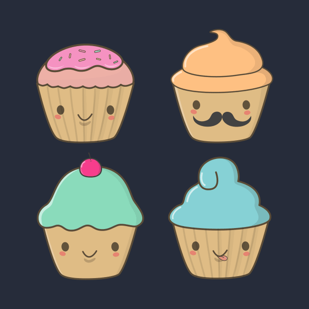 Cute Cupcakes T-Shirt by happinessinatee