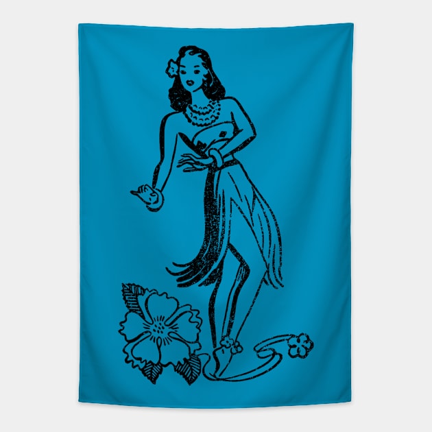 Hula Dancer 2 Tapestry by GloopTrekker