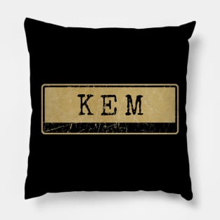 Aliska text black retro - kem Pillow