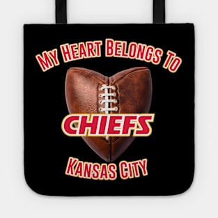 My Heart Belongs to the Kansas City Chiefs Tote