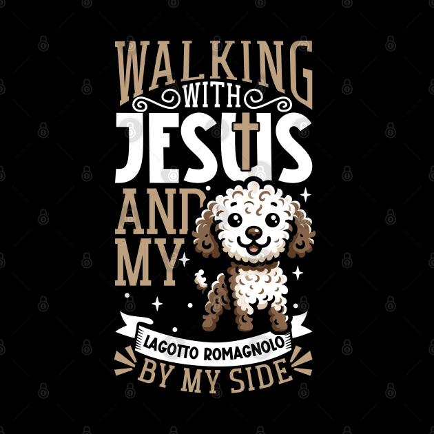 Jesus and dog - Lagotto Romagnolo by Modern Medieval Design