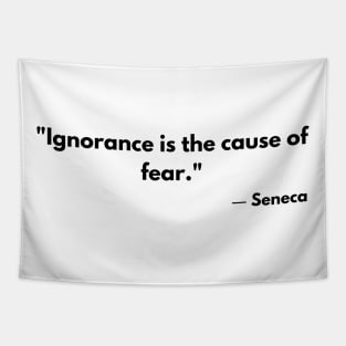 “Ignorance is the cause of fear.” Seneca Tapestry