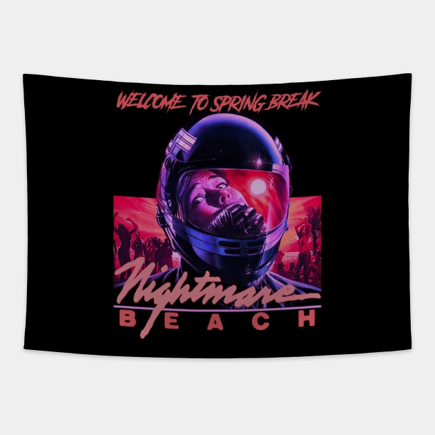 Nightmare Beach, Classic Horror (Version 3) Tapestry by The Dark Vestiary