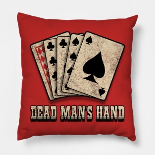 Aces and Eights. The Dead Man's Hand. Pillow