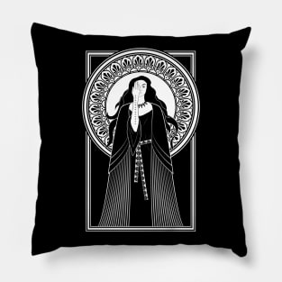 Dramabite Art Nouveau priestess tarot Pillow