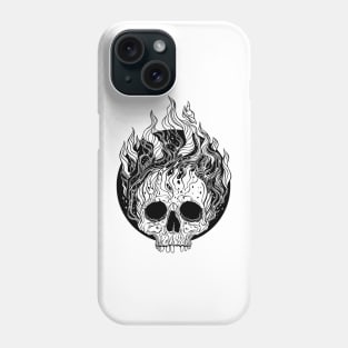 Skull on Fire Phone Case