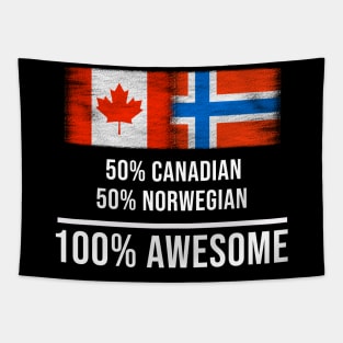 50% Canadian 50% Norwegian 100% Awesome - Gift for Norwegian Heritage From Norway Tapestry