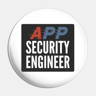 Application Security Engineer Development Security Operations Black Background Pin