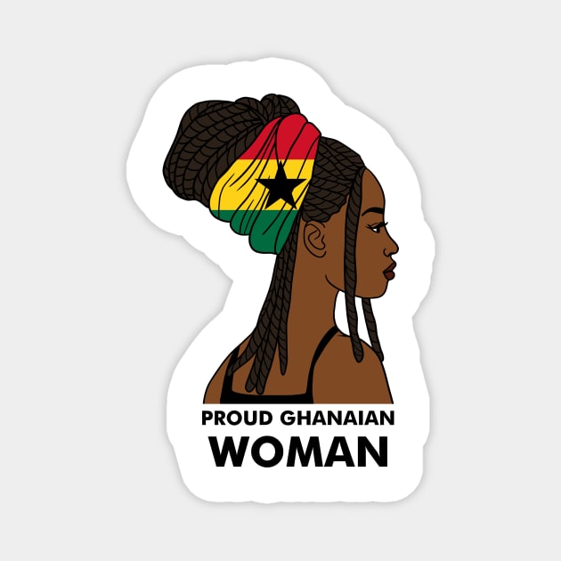 Proud Ghanaian Woman, Ghana Flag, African Magnet by logiamerch