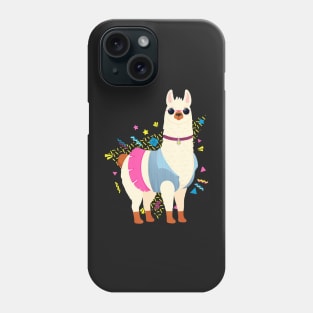 Cool Retro 80_s 90_s Llama Alpaca Phone Case