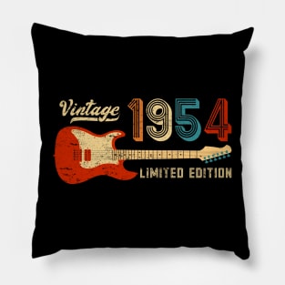 Retro 1954 Birthday Vintage Music Guitar Player Pillow