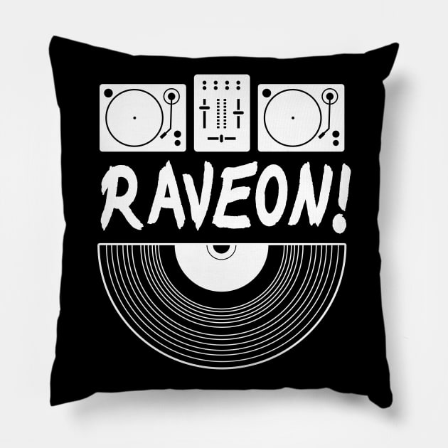 Vinyl DJ Rave Pillow by T-Shirt Dealer