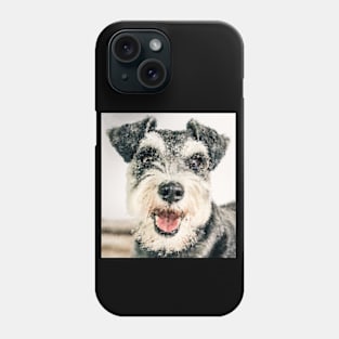 Painting-like Schnauzer looking at you Phone Case