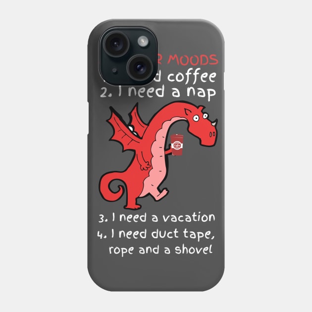 My four moods dragon vintage Phone Case by Ashden