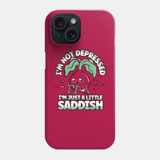 Funny Food Pun Little Sad Radish Phone Case