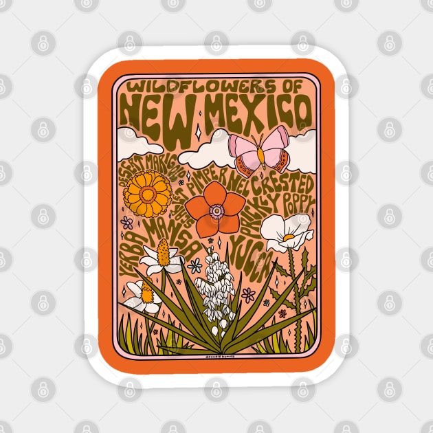 New Mexico Wildflowers Magnet by Doodle by Meg