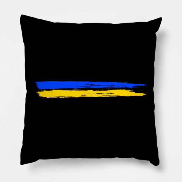 flag of Ukraine Pillow by NemfisArt