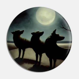 Dogs in the Moonlight Pin