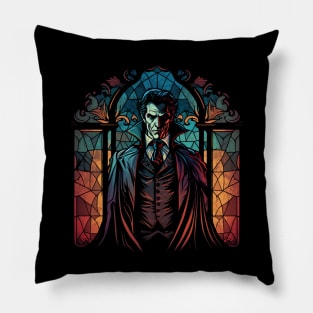 Dracula Stained Glass Pillow