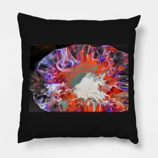 Red Hole Blob Pillow