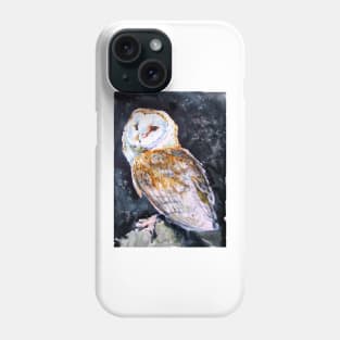 Barn owl at night Phone Case