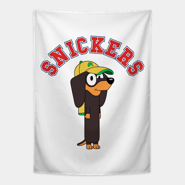 Snickers Bluey Tapestry by flataffex