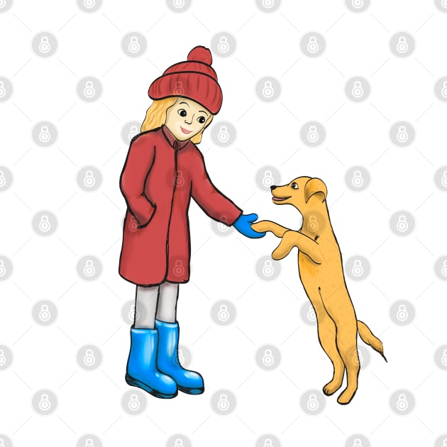 Girl and dog by designbek