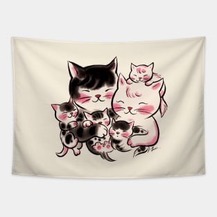 Cats family Tapestry