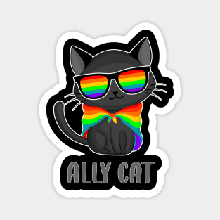 LGBT Ally Cat Be Kind Gay Rainbow Funny LGBTQ Magnet