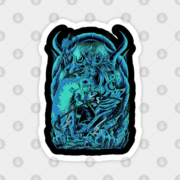 Minato x Kurama Anime Fanart Magnet by Planet of Tees