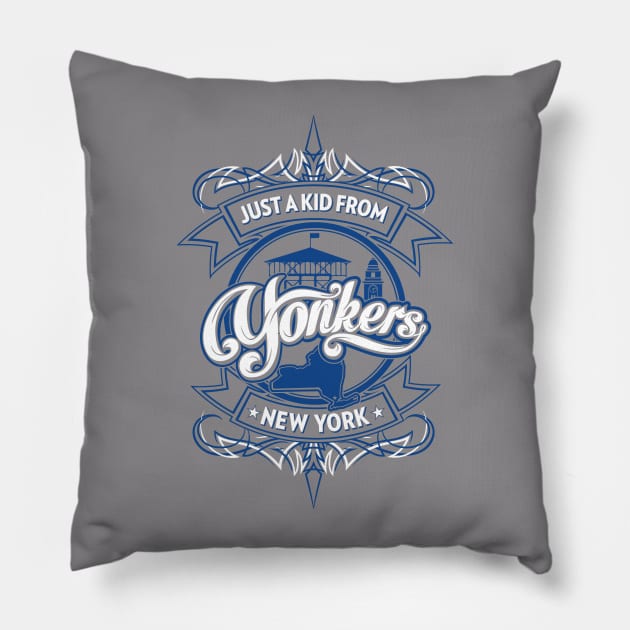 Jus a Kid from Yonkers, NY Pillow by JP