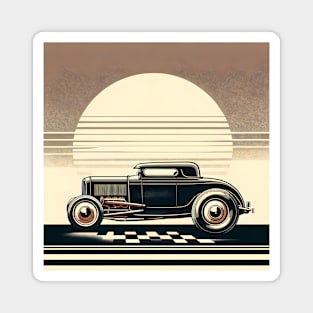 Vintage Old Style Hot Rod Magnet