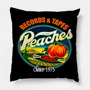 Peaches Records & Tapes // 70s Vintage Pillow