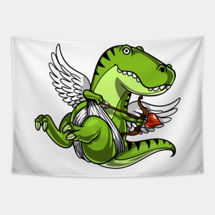 T-Rex Dinosaur Cupid Tapestry