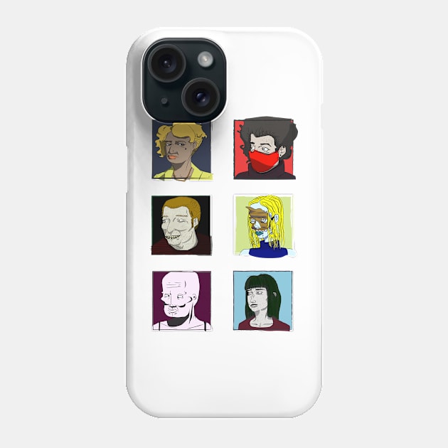 Strangers: a week's worth of daily illustrated portraits Phone Case by Theokotos