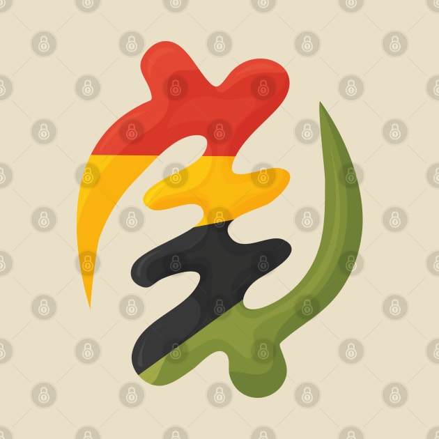 Gye Nyame symbol made in Pan African colors by tatadonets