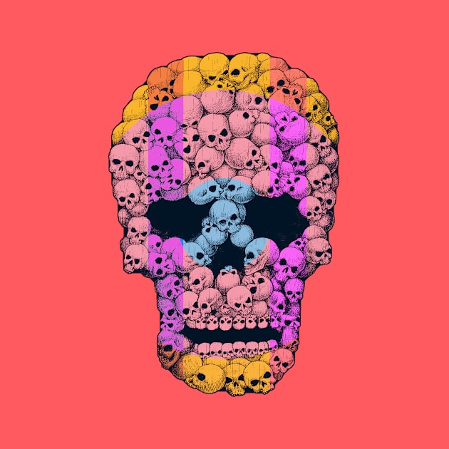 Colourful Skull of Skulls by ElzeroStudio